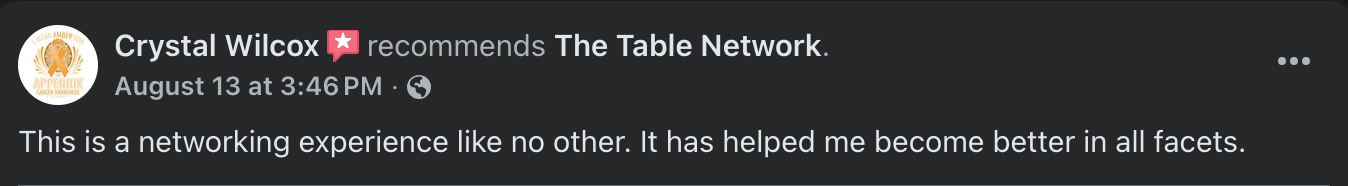 Crystal Wilcox recommends The Table Network